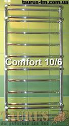 Метровый (1050мм) Полотенцесушитель Comfort 10/6 из нержавеющей стали для средней ванной комнаты