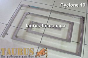 Полотенцесушитель Cyclone 10 (на 10 сегментов): дизайнерская модель полотенцесушителя из полированной нержавеющей стали (профильная труба 30х30) от производителя TAURUS