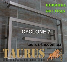 Дизайнерский полотенцесушитель - радиатор Cyclone 7 из нержавеющей стали на 7 сегментов- дизайн-змеевик - НОВИНКА 2011 года из профильной трубы