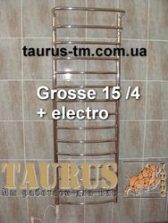 Полотенцесушитель Grosse 15 /4 + ТЕН с регулятором из нержавеющей стали  от производителя TAURUS
