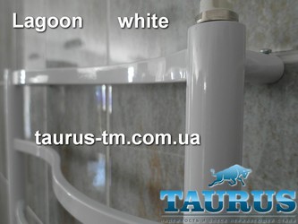 Белый полотенцесушитель из нержавеющей стали Lagoon (Лагуна) от TAURUS (Смела)