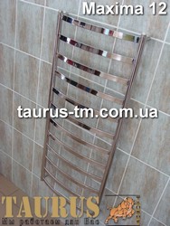 Стильный полотенцесушитель лесенка Maxima 12 из полированной нержавейки под любой интерьер комнаты - Новинка среди сушителей для полотенец TAURUS