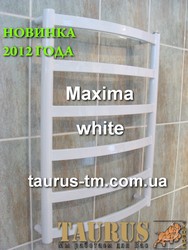 Белый (цветной) полотенцесушитель Maxima 6 из нержавеющей стали для ванной комнаты