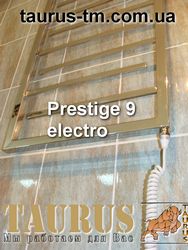 Дизайнерский Электрический полотенцесушитель Prestige 9 + Электронагреватель (ТЭН) (новинка производства 2011 года) из профильной трубы нержавеющей стали