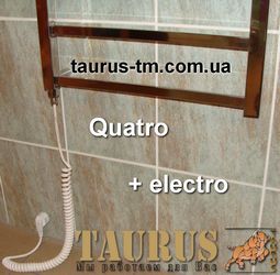 Полотенцесушитель Quatro из нержавеющей стали в ванную комнату стиля High Tech (из профильной - прямоугольной трубы)