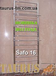 Полотенцесушитель Safo 16 из нержавеющей стали (НОВИНКА 2011 года) (нижнее стеновое подключение 1/2" наружная резьба)