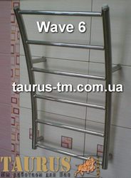 Полотенцесушитель Wave 6 из нержавеющей стали для ванной комнаты.